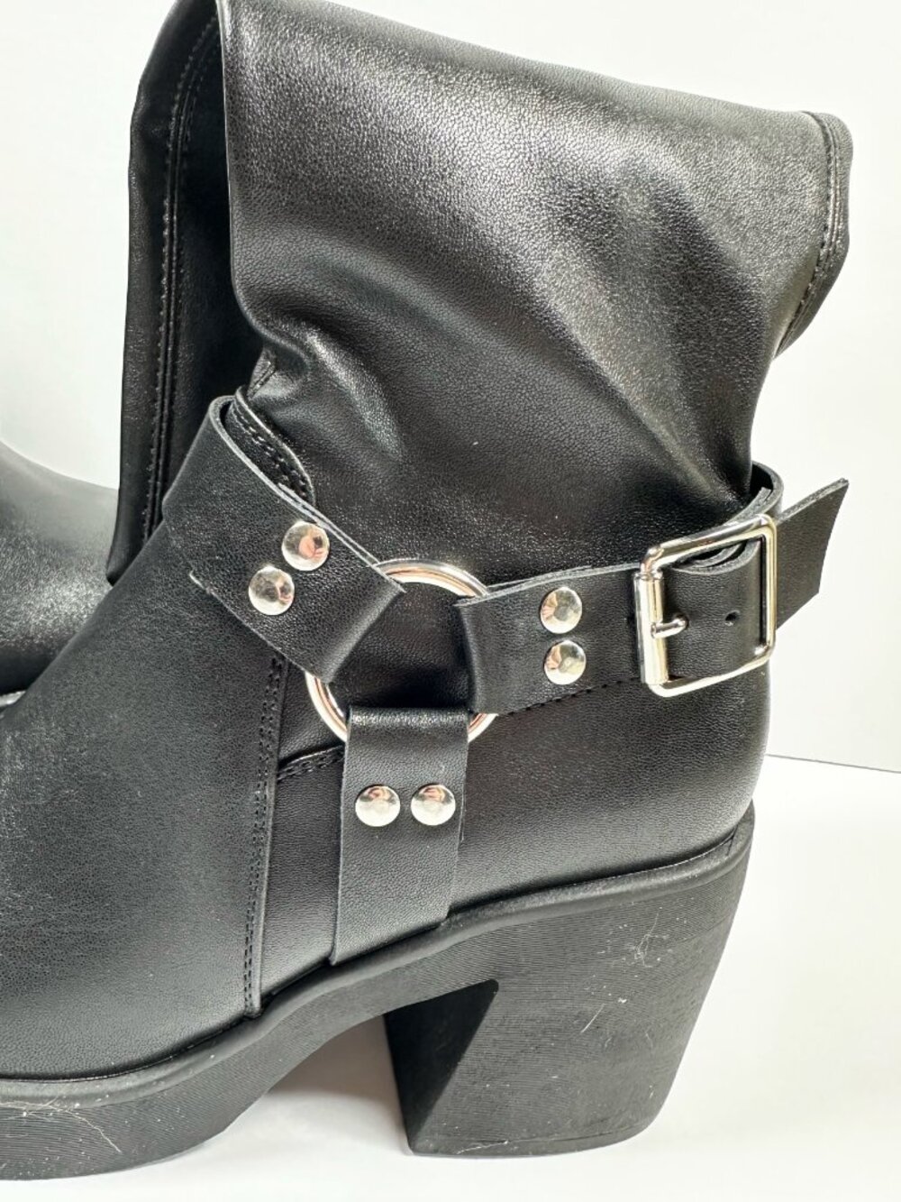Madden NYC Women's Tall Buckle Boots, Black, Size 6, Brand New With Box - Picture 12 of 16